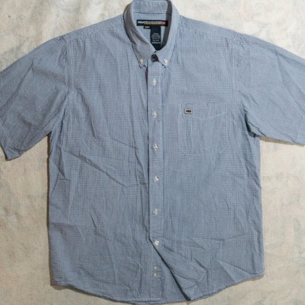 Private Member Design NBR-7 Blue Casual Button-Up